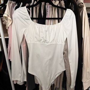 White Long Sleeve Bodysuit Princess Polly